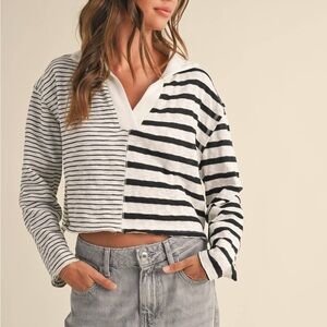 Striped Long Sleeve Women's Top